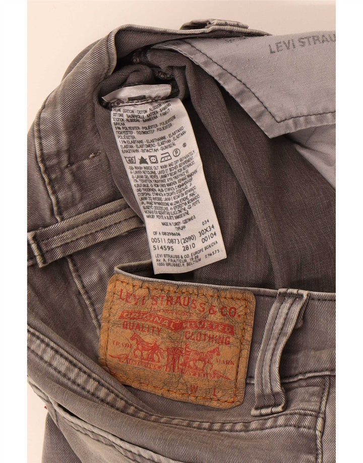 Blugi Levi's 511 Slim pentru bărbați W30 L29 bumbac gri