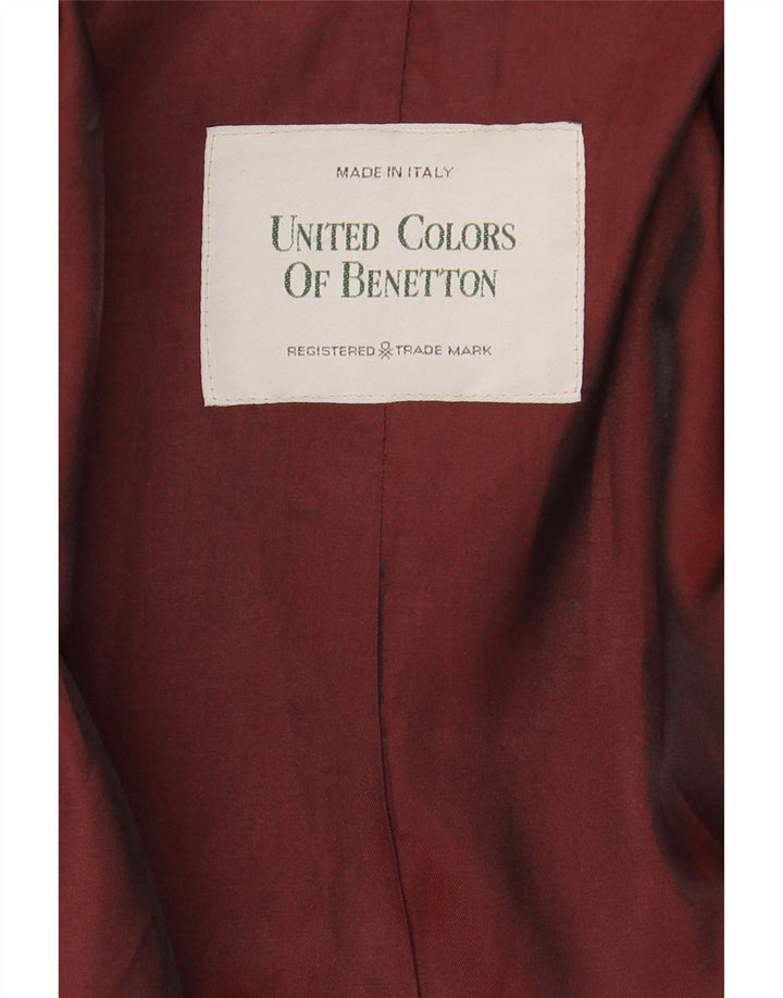 BENETTON Palton dublu pentru bărbați UK 44 2XL Negru