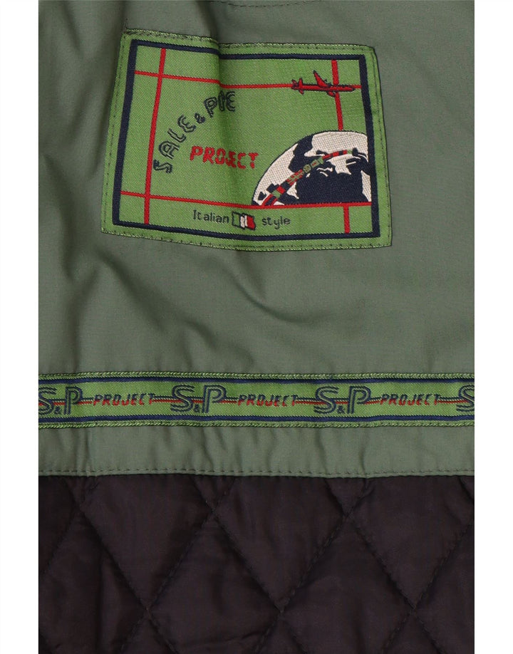 Jachetă căptușită vintage pentru bărbați UK 42 XL verde