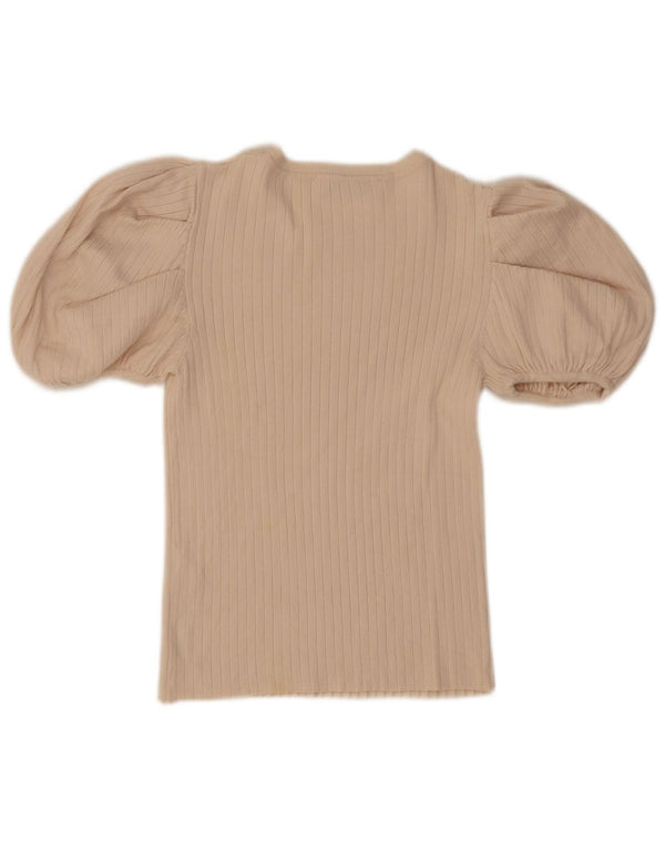 Bluză Crop Top Femei Zara UK 12 Medium Off White Viscose