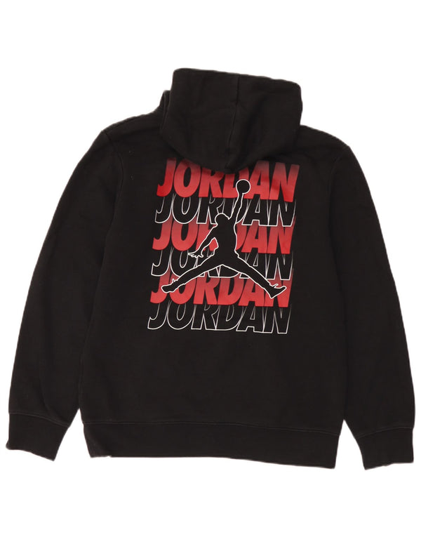 Jordan Băieți Pulover cu glugă grafic 13-14 ani XL bumbac negru