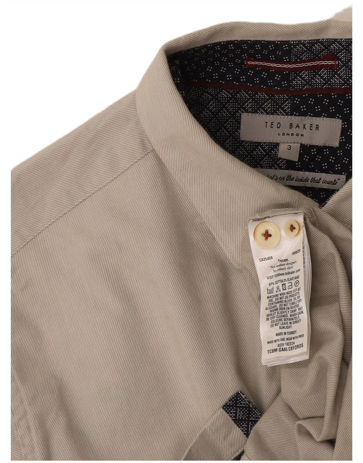 Cămașă pentru bărbați Ted Baker, mărimea 3, bumbac alb catifelat