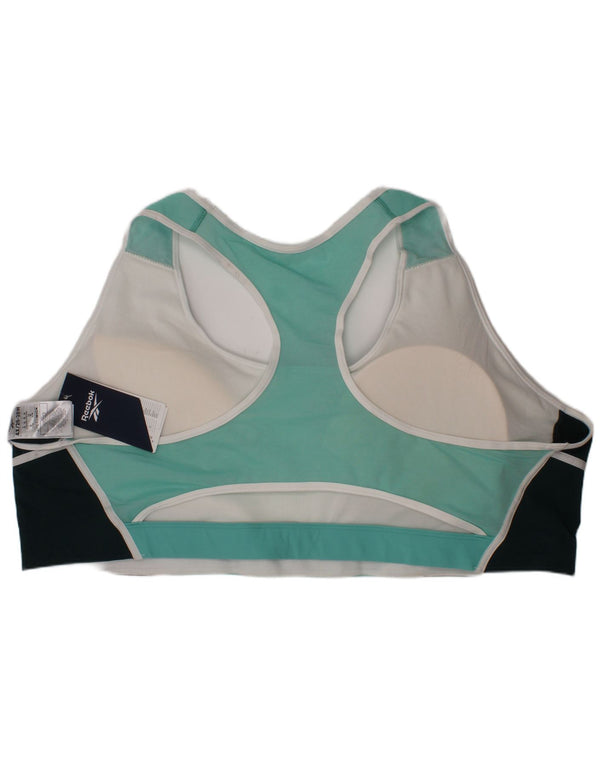 Top Speedwick pentru femei Reebok UK 26/28 4XL Turcoaz Colorblock Sport