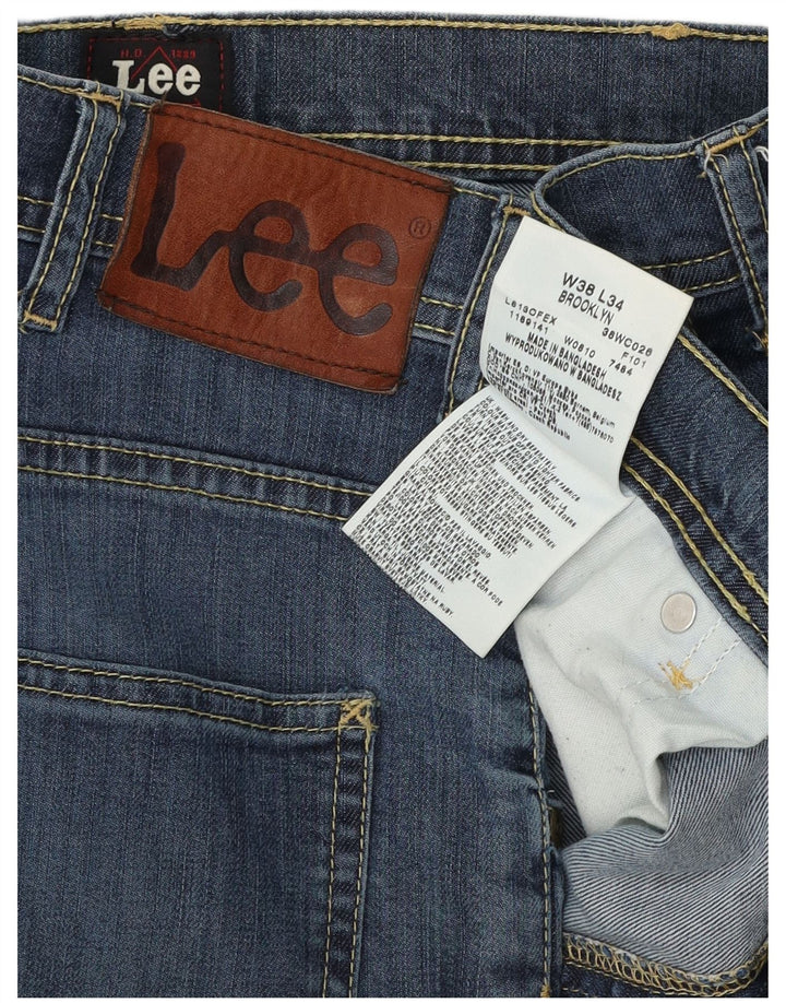 Blugi Lee Brooklyn Straight pentru bărbați W38 L31, bumbac albastru