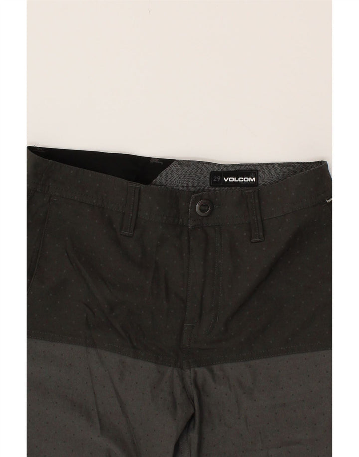 VOLCOM Mens Chino Shorts W29 Small  Grey Colourblock Cotton Vintage Volcom and Second-Hand Volcom from Messina Hembry 