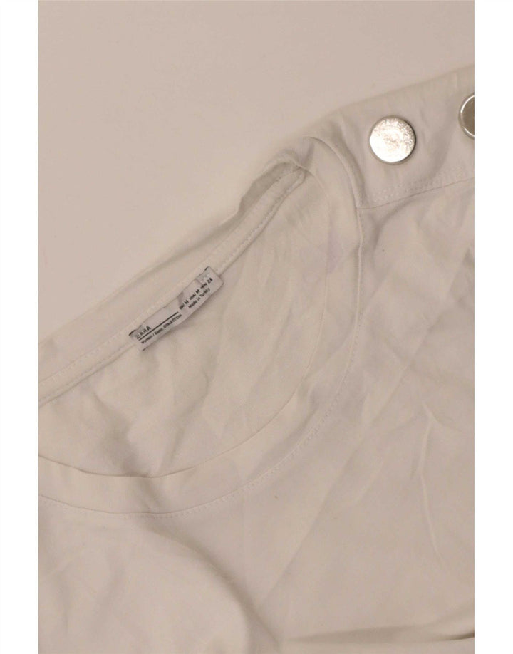 Tricou pentru femei Zara UK 12 Medium White