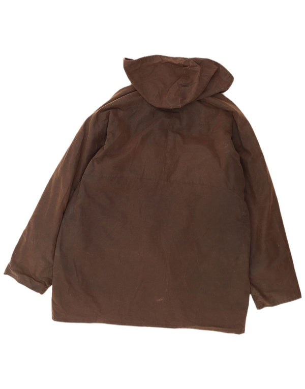 Game Technical Apparel Jachetă din bumbac cerat cu glugă pentru bărbați UK 44 2XL maro