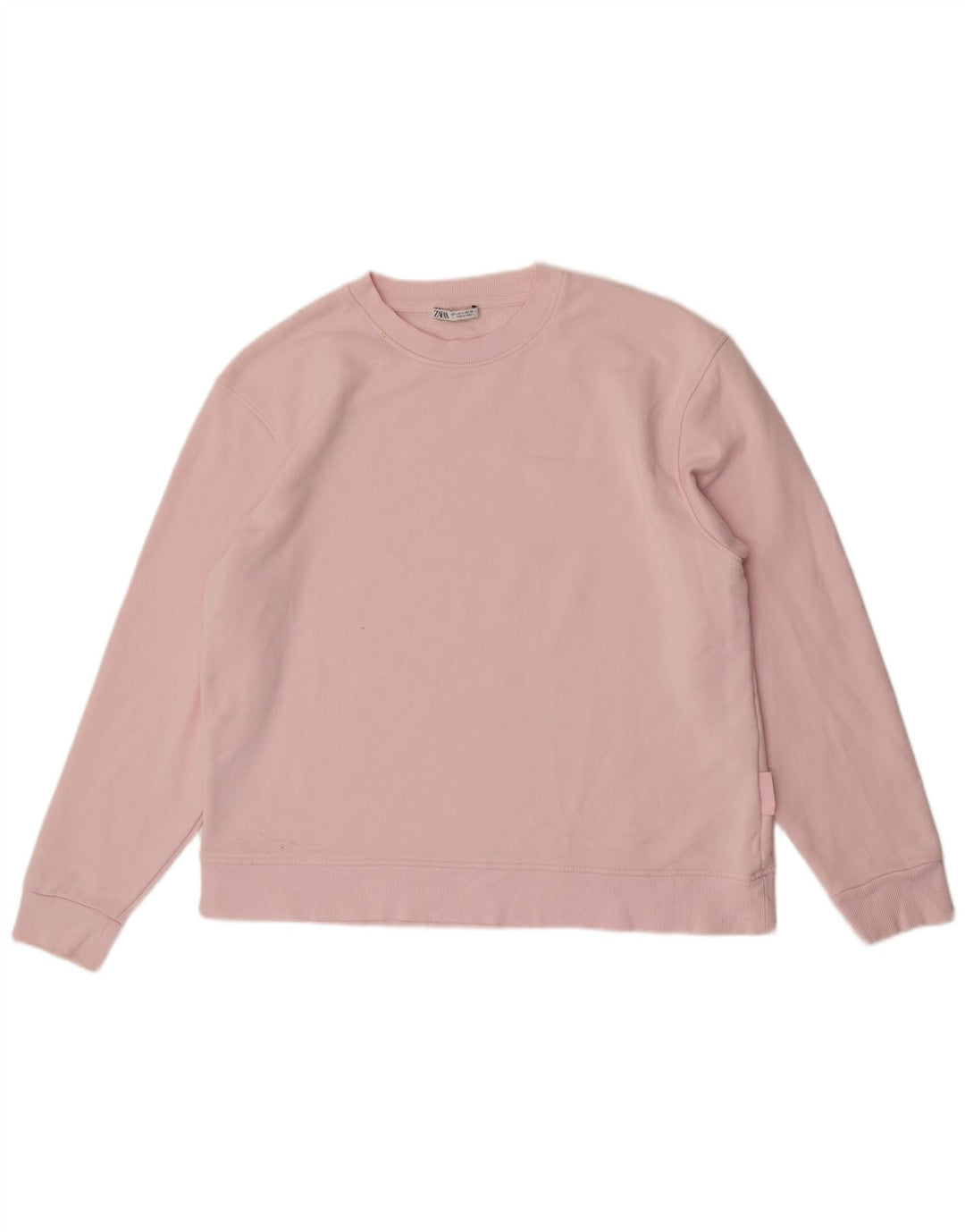 Pulover supradimensionat pentru femei Zara UK 16 Bumbac roz mare
