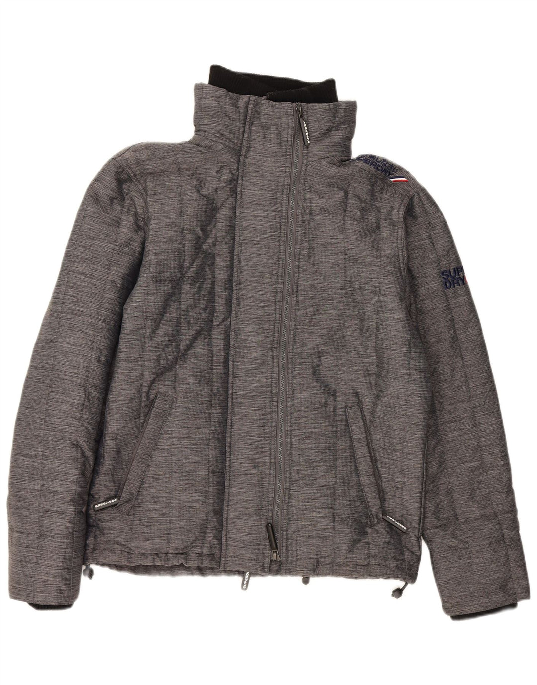 SUPERDRY Womens The Windcheater Windbreaker Jacket UK 14 Medium Grey