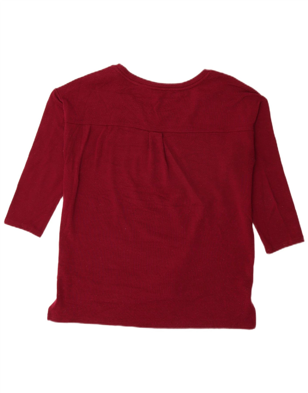 CALVIN KLEIN JEANS Top pentru femei cu mâneci 3/4 UK 10 Mic Bordeaux Poliester
