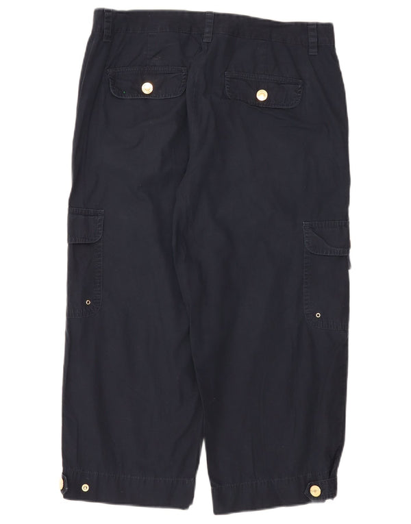 Pantaloni cargo capri drepti Chaps pentru femei US 8 Medium W32 L21 Bleumarin