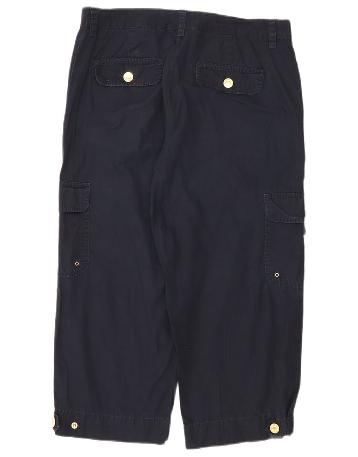 Pantaloni cargo capri drepti Chaps pentru femei US 8 Medium W32 L21 Bleumarin
