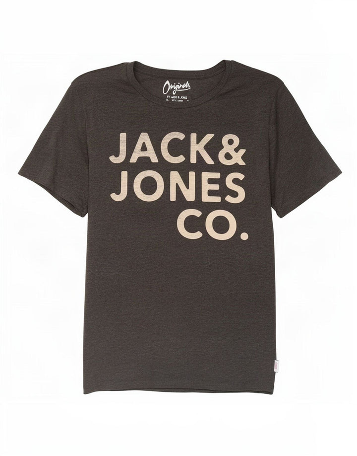 Tricou grafic Jack & Jones pentru bărbați Top mare din bumbac gri