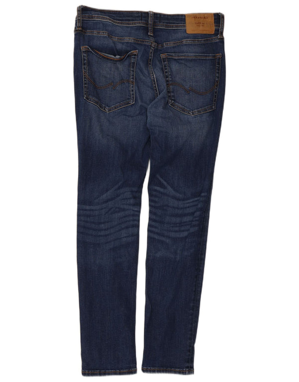 Jack & Jones Mens Liam Skinny Jeans W32 L30 Blue Cotton