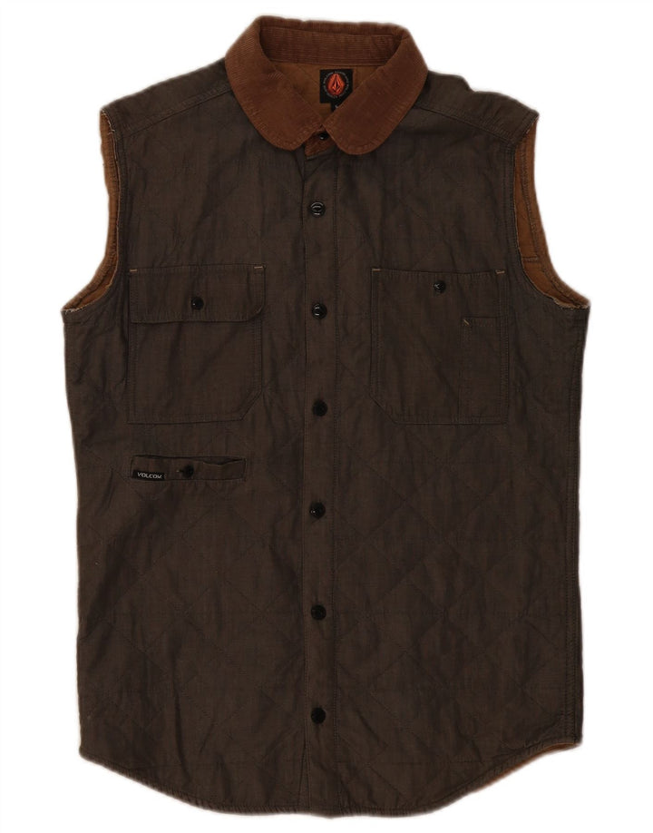 Gilet matlasat pentru bărbați Volcom UK 36 Small Khaki Bumbac
