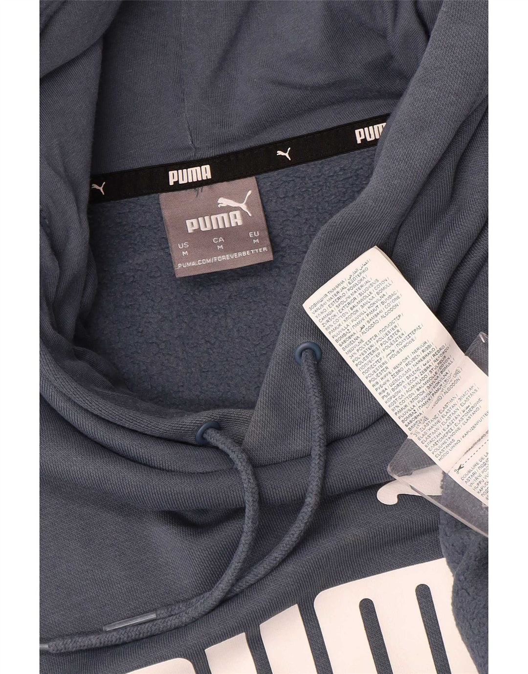 Pulover pentru bărbați Puma Graphic Hoodie, bumbac albastru mediu