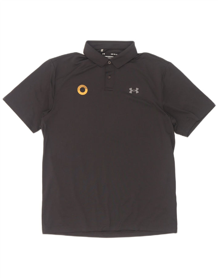 Tricou polo Under Armour pentru bărbați, mare, negru, poliester