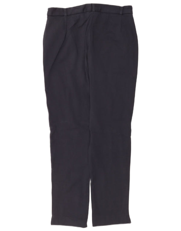 Marks & Spencer Womens Casual Trousers UK 12 Medium W30 L28 Navy Blue