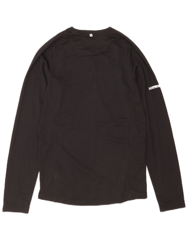 Nike Dri Fit Top cu mânecă lungă pentru bărbați, poliester negru mic