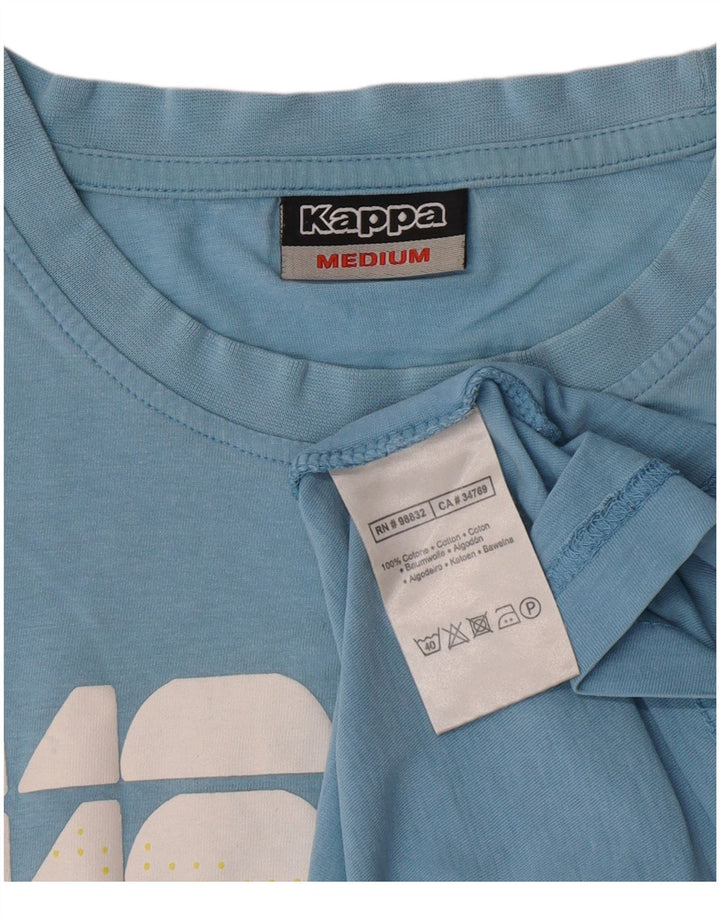 Tricou grafic pentru bărbați Kappa Top din bumbac albastru mediu