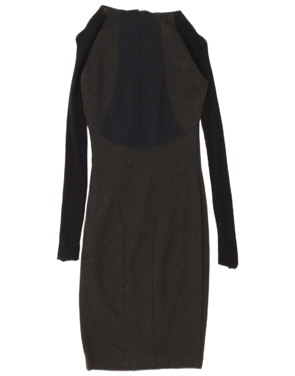 Rochie bodycon cu mânecă lungă pentru femei Pinko UK 10 Poliester gri mic