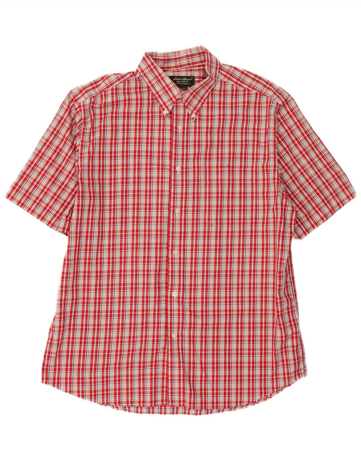 Cămașă cu mânecă scurtă pentru bărbați Eddie Bauer, cu mâneci scurte, roșu mare