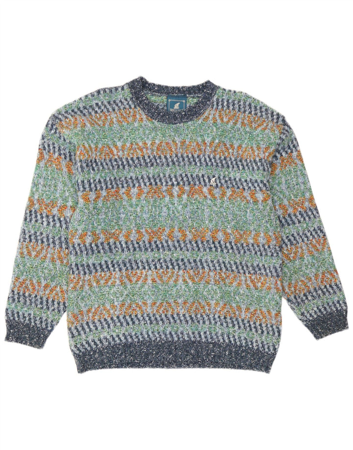 Pulover pentru bărbați North Pole cu gât crew pulover mare multicolor geometric