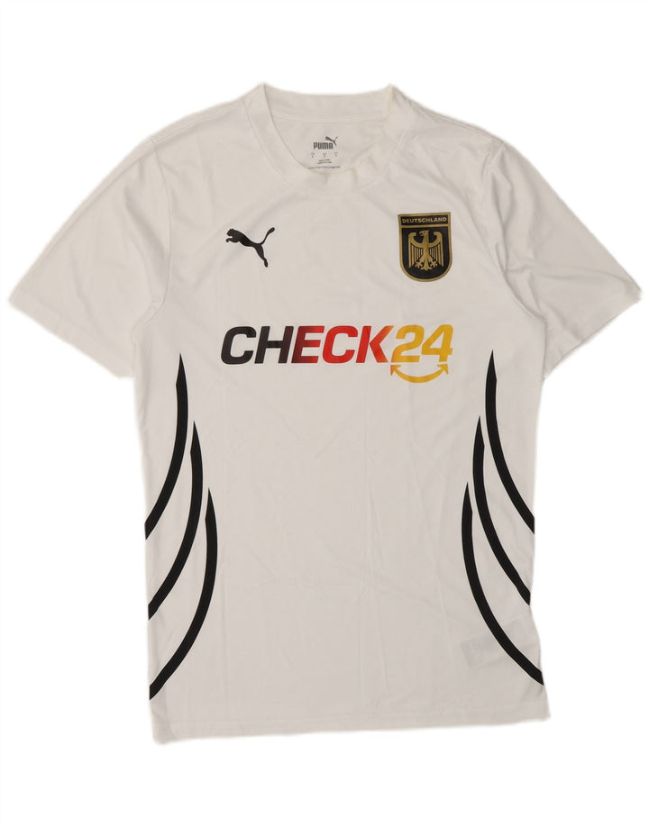 Tricou grafic Puma Deutshland pentru bărbați Top mic poliester cu dungi albe