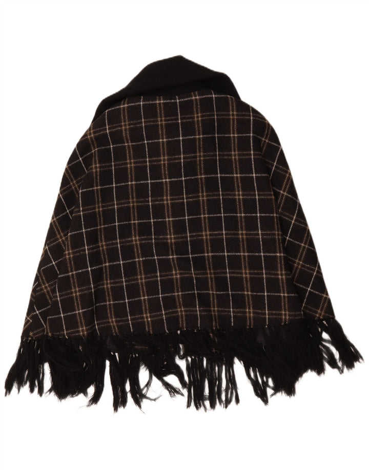 Palton Poncho pentru femei Project UK 10 Poliester cu carouri maro mici