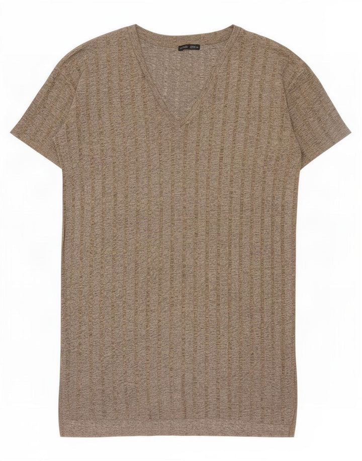 Rochie de bază pentru femei Zara UK 14 Medium Gri Pete
