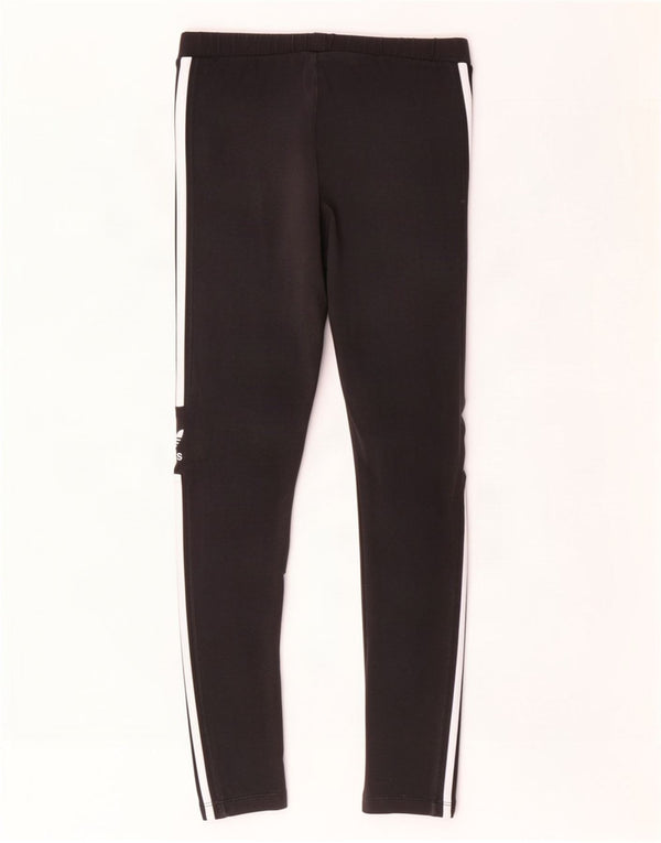 Leggings grafic Adidas pentru femei UK 12, bumbac mediu negru