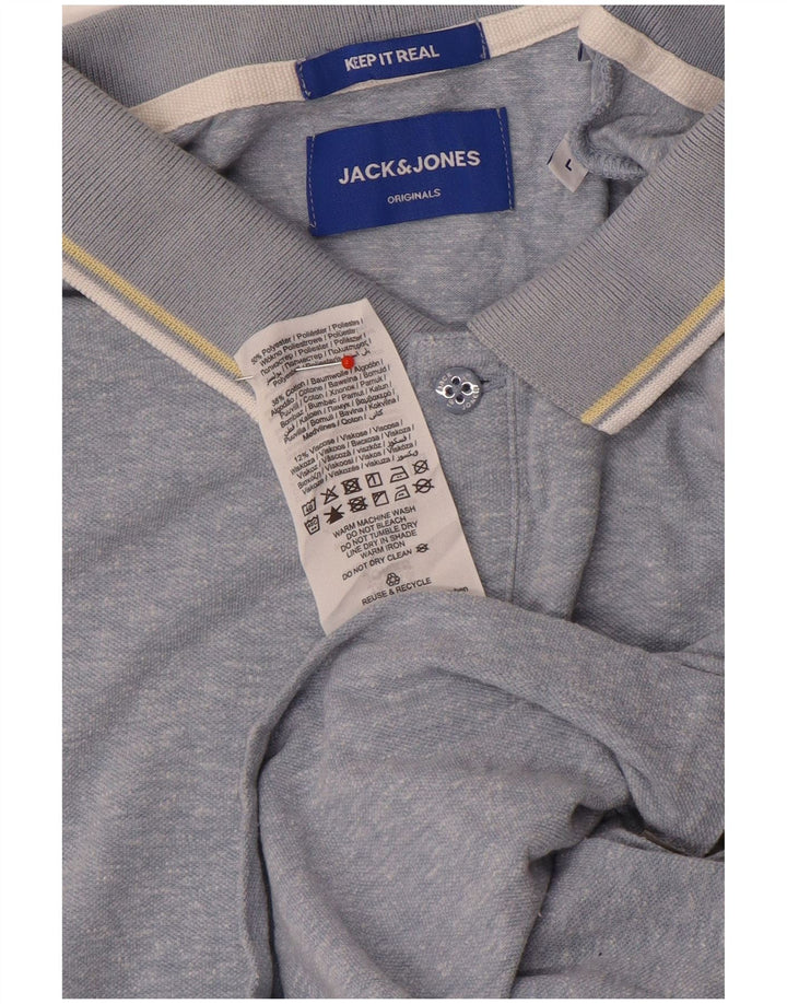 Tricou polo Jack & Jones pentru bărbați, mare, albastru, poliester