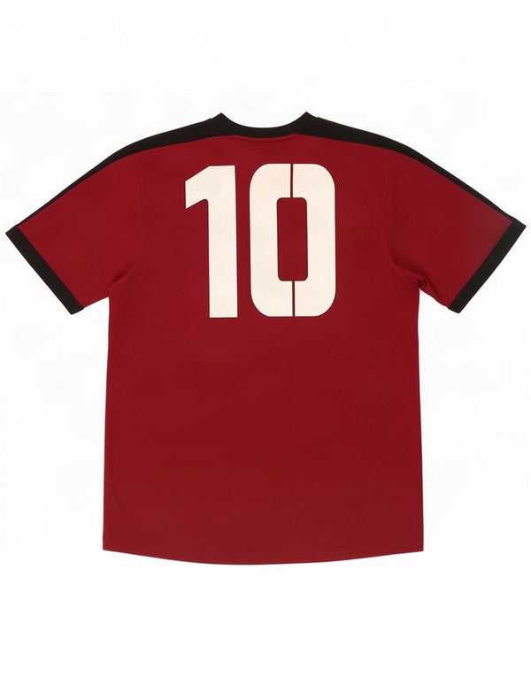 Umbro Mens Graphic T-Shirt Top Large Red Colourblock Polyester