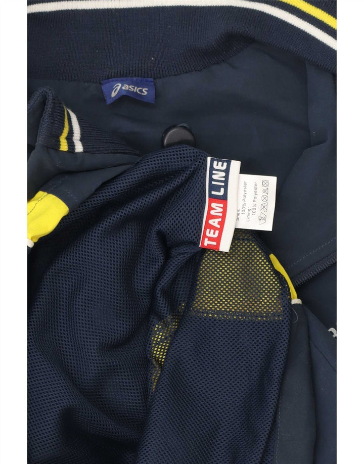 Jachetă de top pentru trening Asics pentru bărbați, 2XL, albastru bleumarin, poliester color bloc