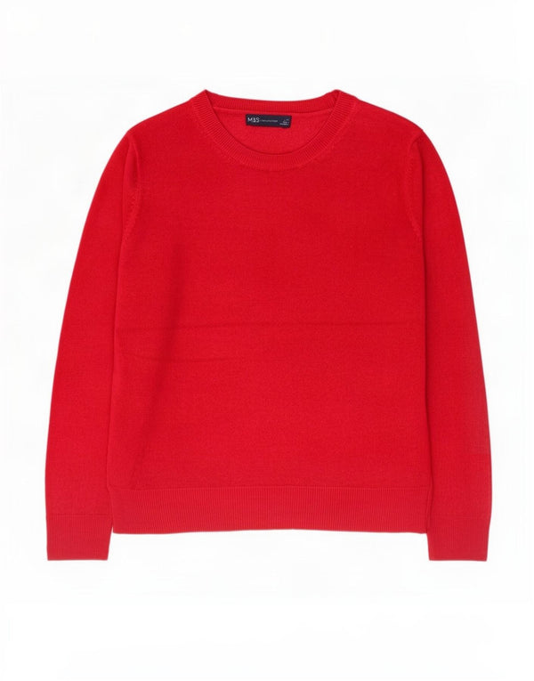 Pulover pentru femei Marks & Spencer, cu gât de barcă, UK 14, acrilic, roz mediu