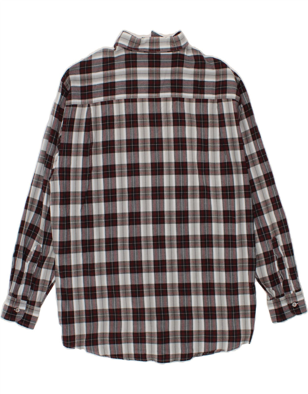 NAUTICA Mens Shirt Medium Burgundy Check Cotton Vintage Nautica and Second-Hand Nautica from Messina Hembry 
