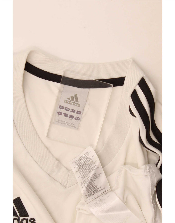 Tricou Adidas Climalite pentru bărbați Top mare din poliester alb