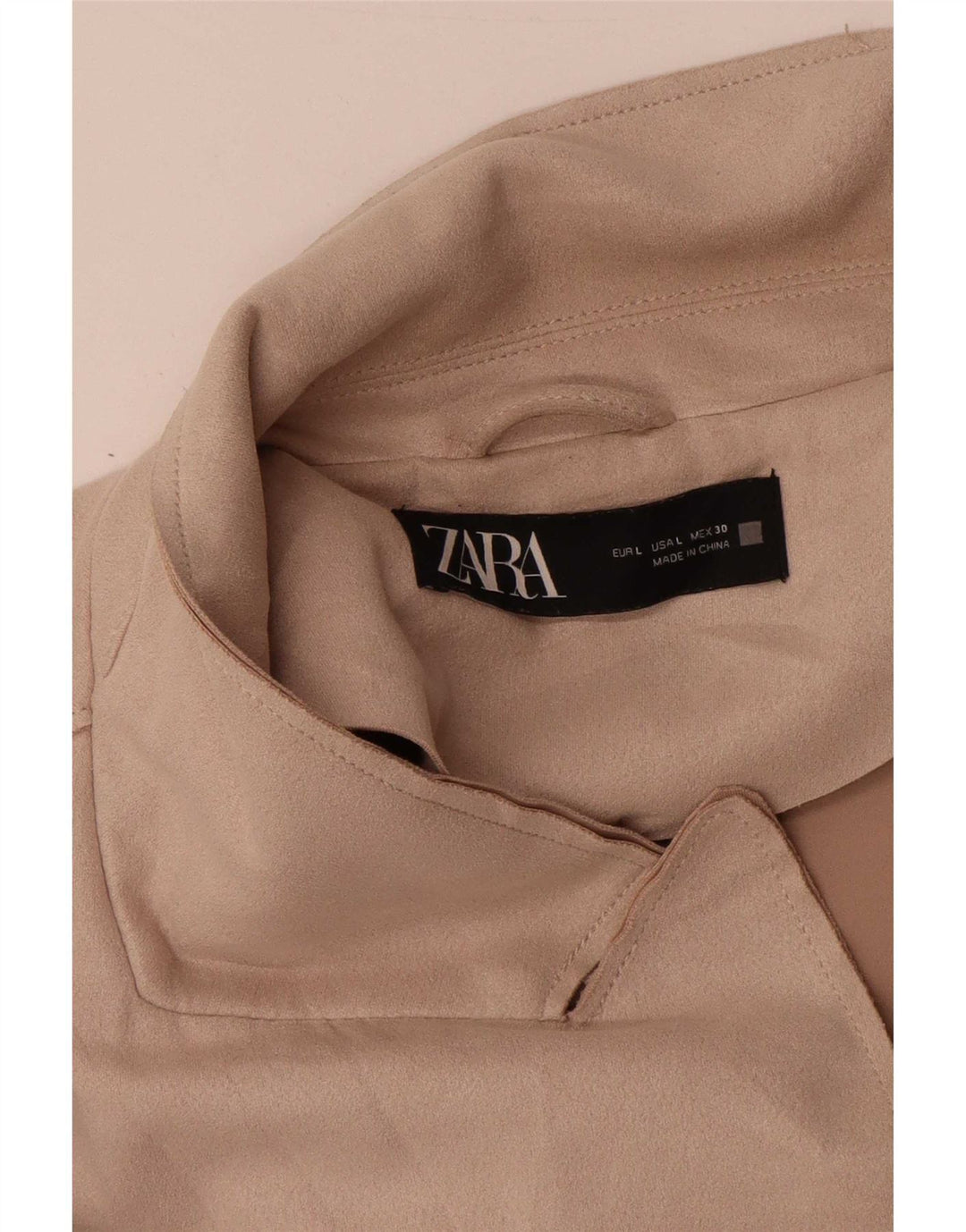 Gilet cu paragate pentru femei Zara UK 16, mare, bej, poliester