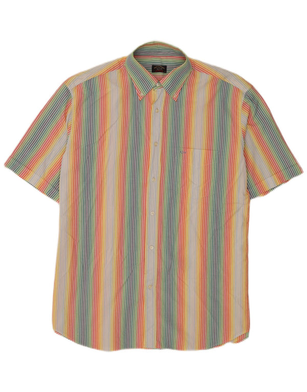 Cămașă cu mânecă scurtă pentru bărbați Paul & Shark Mărimea 44 XL, cu dungi multicolore