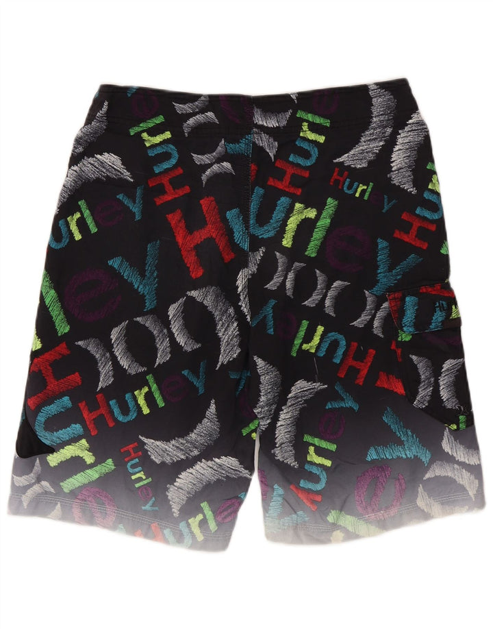 Pantaloni scurți de înot grafic pentru bărbați Hurley, poliester mediu negru