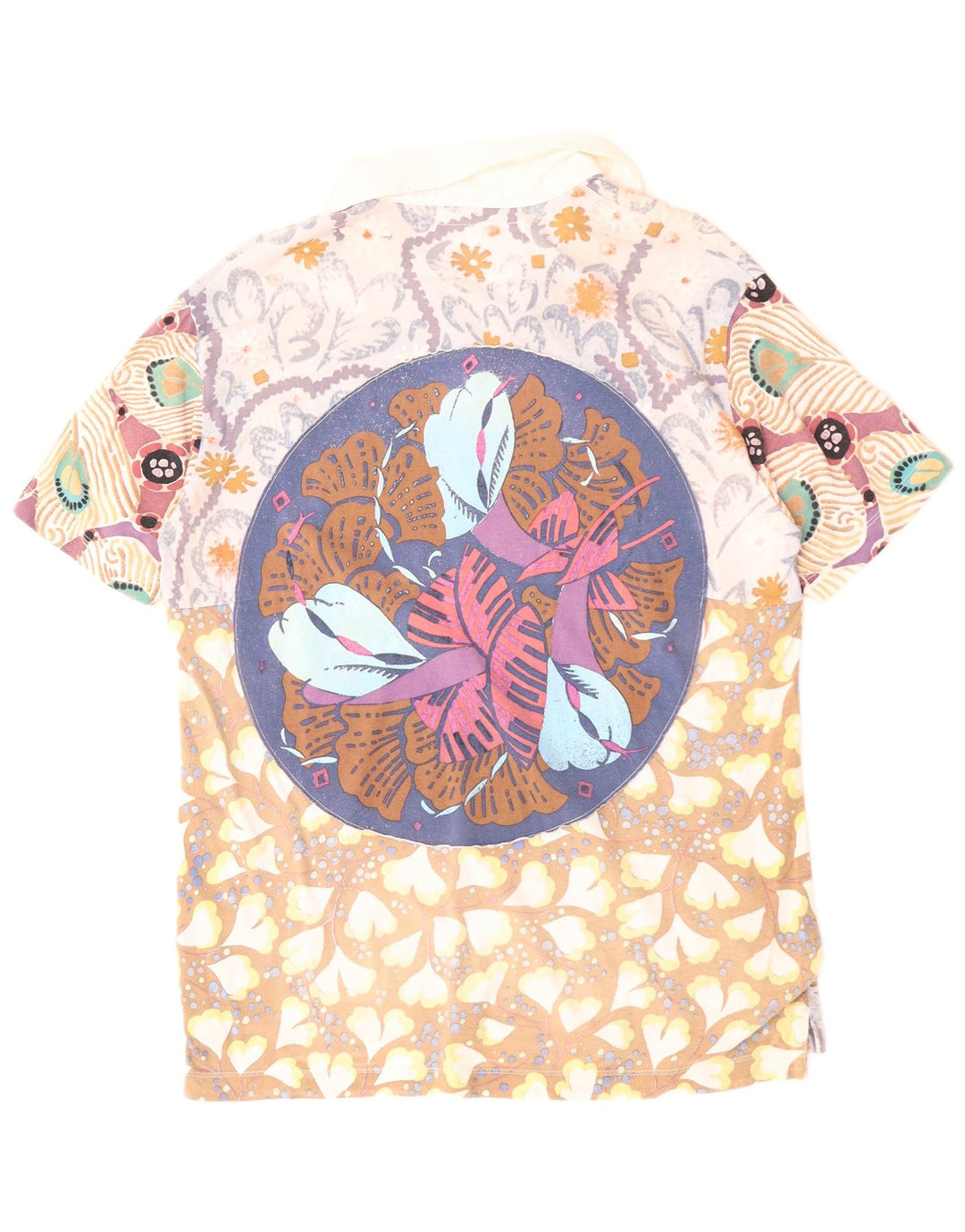 REPLAY Tricou Polo pentru bărbați Bumbac Floral Multicolor Mediu