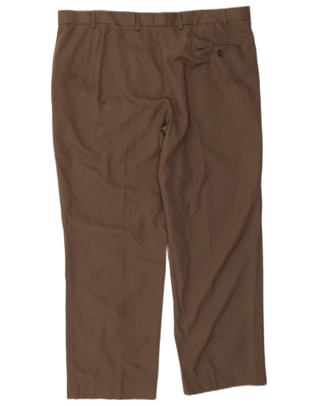 Pantaloni de costum pentru bărbați Marks & Spencer, cu ajustare normală, L40 L29, poliester maro