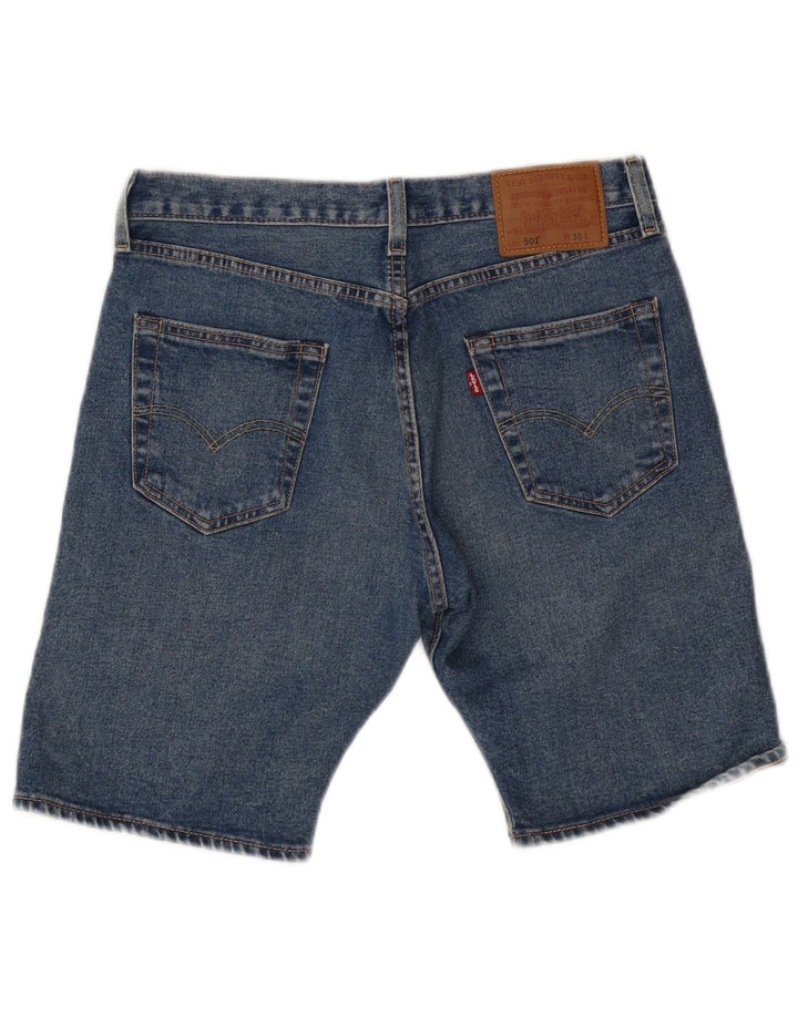 Pantaloni scurți din blugi pentru bărbați LEVI'S 501 W30, bumbac albastru mediu