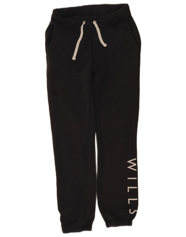 Jack Wills Pantaloni de trening grafic pentru bărbați Pantaloni de jogging XS Negru