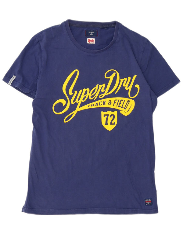 Tricou grafic pentru bărbați Superdry Top mare din bumbac bleumarin