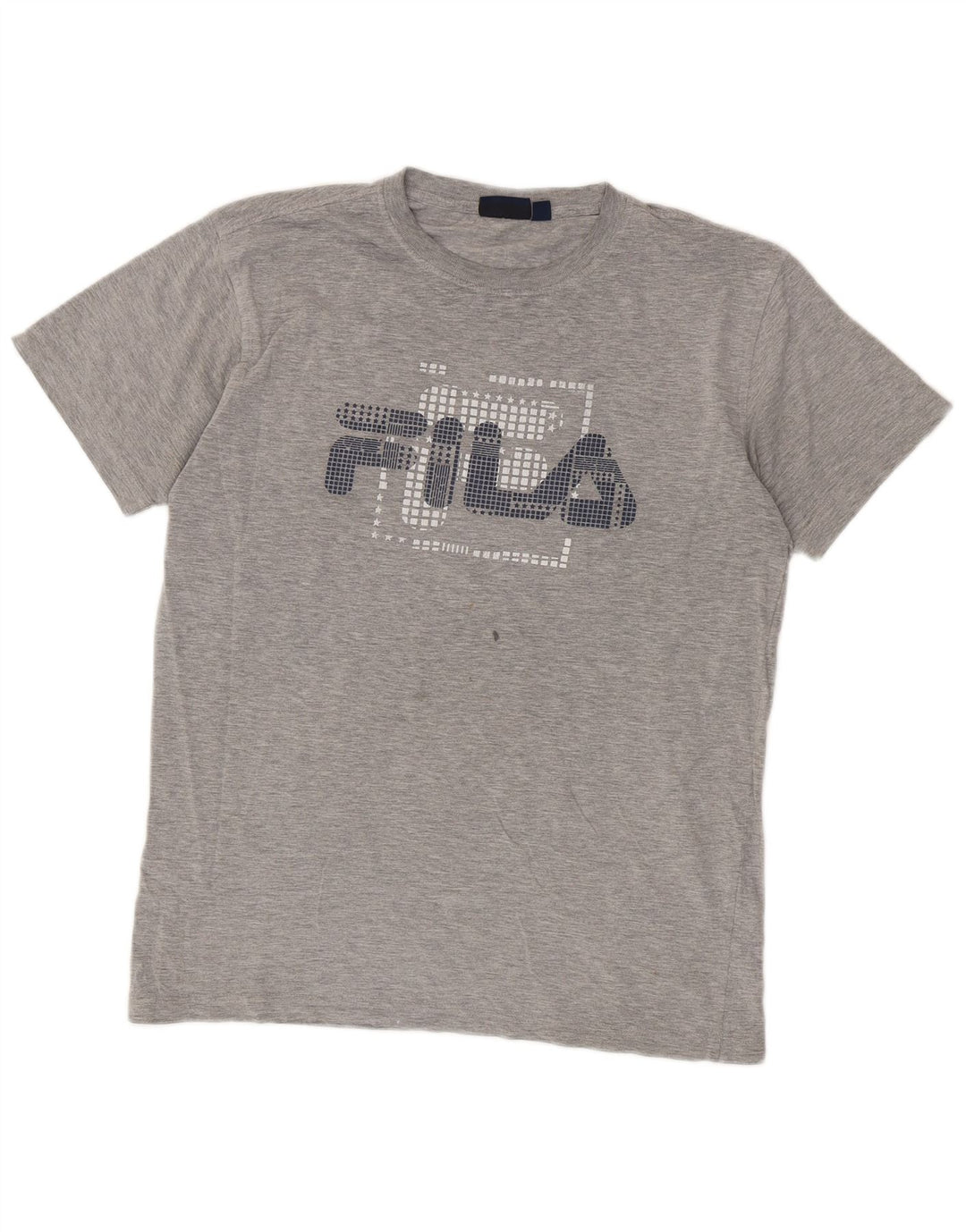 Tricou grafic Fila pentru bărbați Top Medium Gri Bumbac