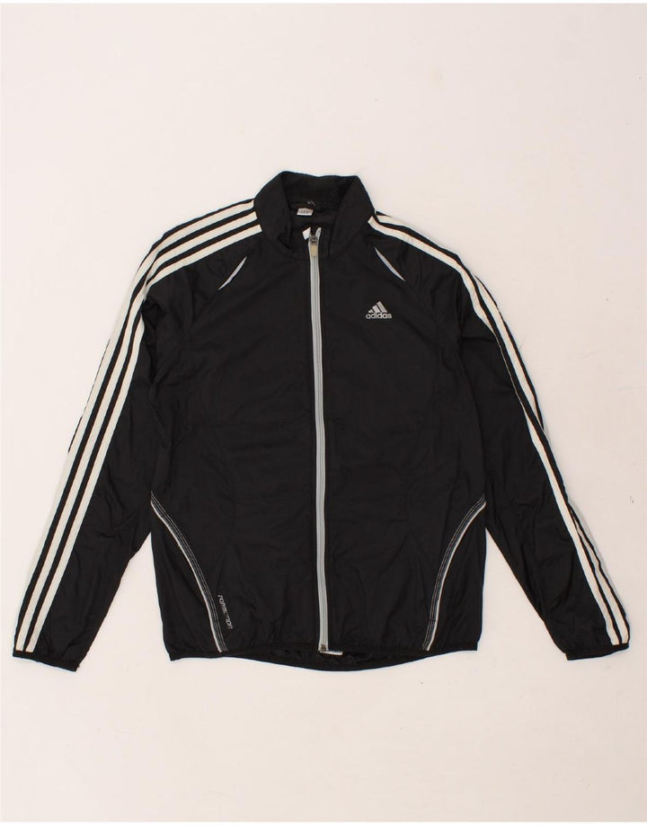 ADIDAS Boys Tracksuit Top Jacket 13-14 Years Black Polyester Vintage Adidas and Second-Hand Adidas from Messina Hembry 