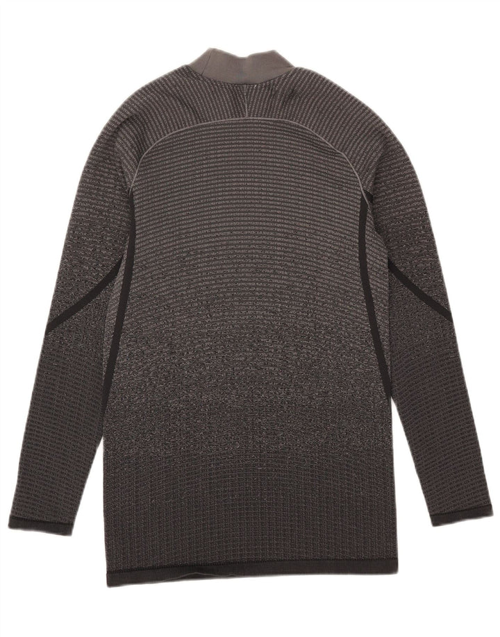 Top pentru bărbați Adidas cu mânecă lungă, gri mediu, poliester