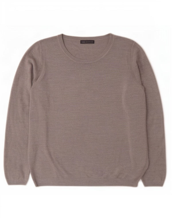 Pulover pentru femei Marks & Spencer, cu gât de barcă, UK 18 XL, gri acrilic