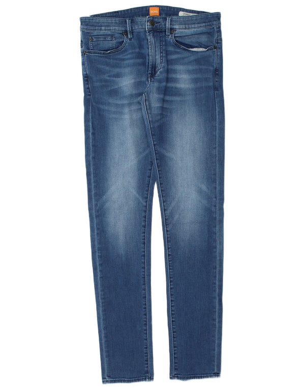 Blugi skinny pentru bărbați Hugo Boss W33 L36 Bumbac albastru